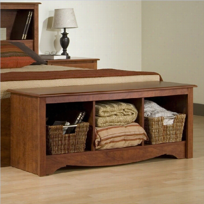 Prepac Monteeey Cherry Cubby Storage Bench