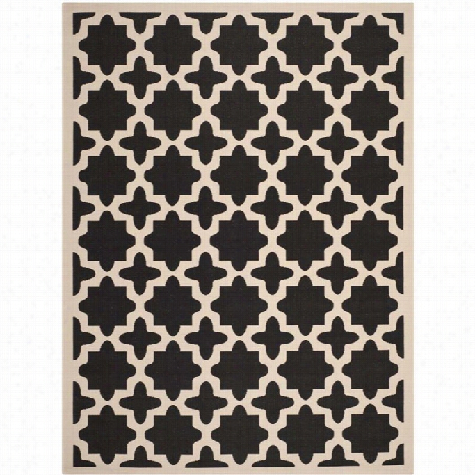 Safavieh Court Polypropylenw Medium Rectange Rug Cy6913-266-5 In Black And Beige