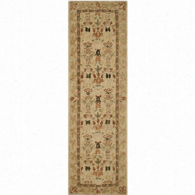 Safavieh Taj Mahal Runner Rgi In Ivory / Sage