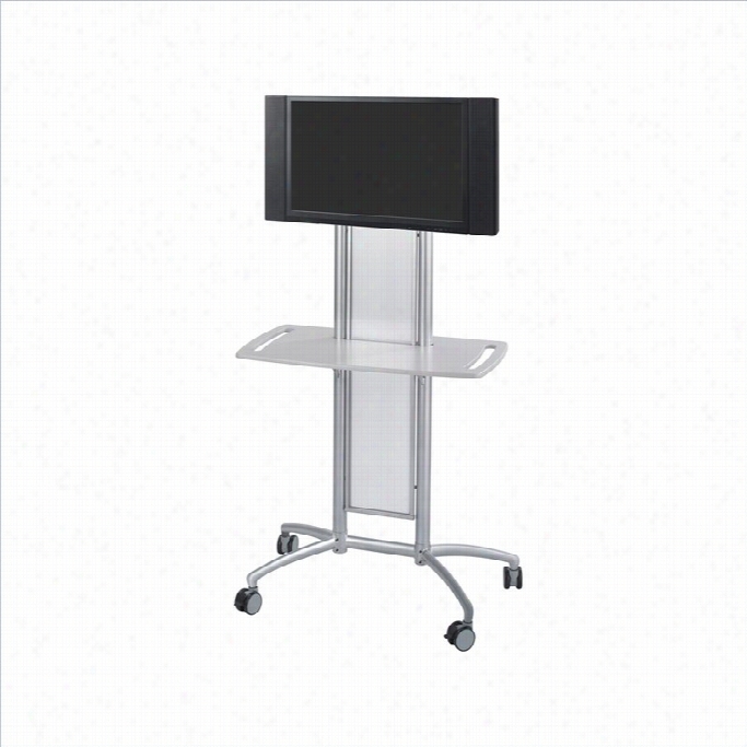 Safco Impromptu Flat Panel  Tv Cart In Gray