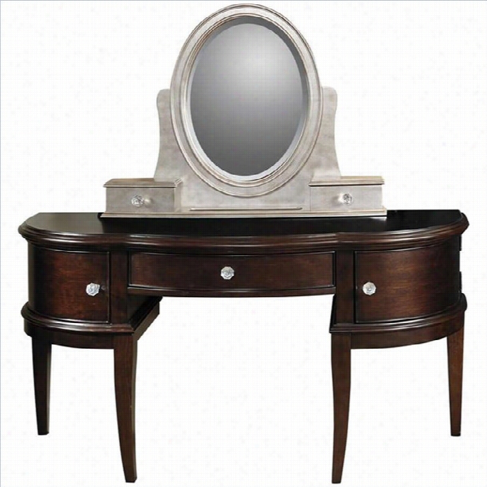 Samuel Lawrence Furniture Grils Glam Vanity Set In Blsck Cherr