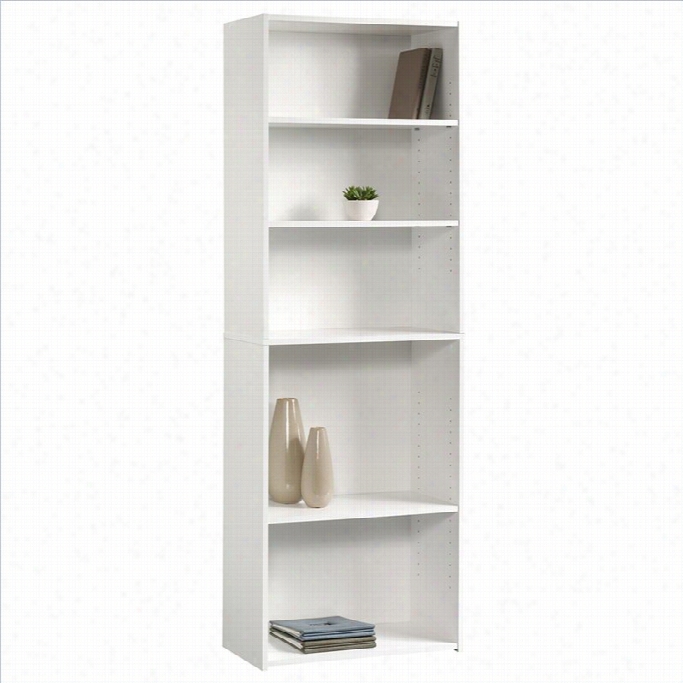 Sauuder Beginnings 5 Shelf Bookcase In Soft White