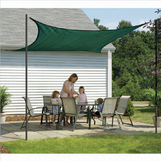 Sheelterlogic Shadelogic 12' Heavy Weight Squrae Sun Shade Sail I Nevergreen