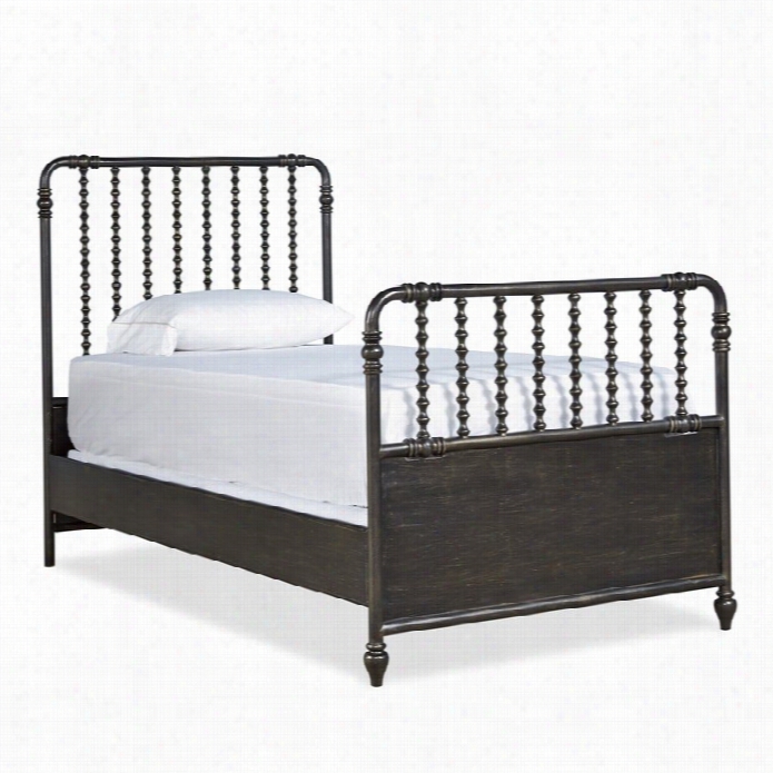 Smartstuff Black & White Ameerican Classic Metal Twin Bed In Blakc