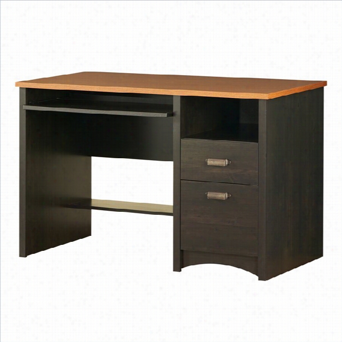 Southward Shore Gascony Collection Small Forest Computer  Desk In Ebony