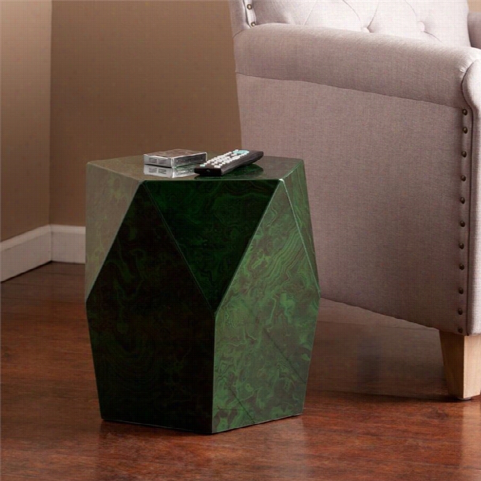 Suthern Enterprises Oxbury Faux Stone Accent Ta Ble In Green