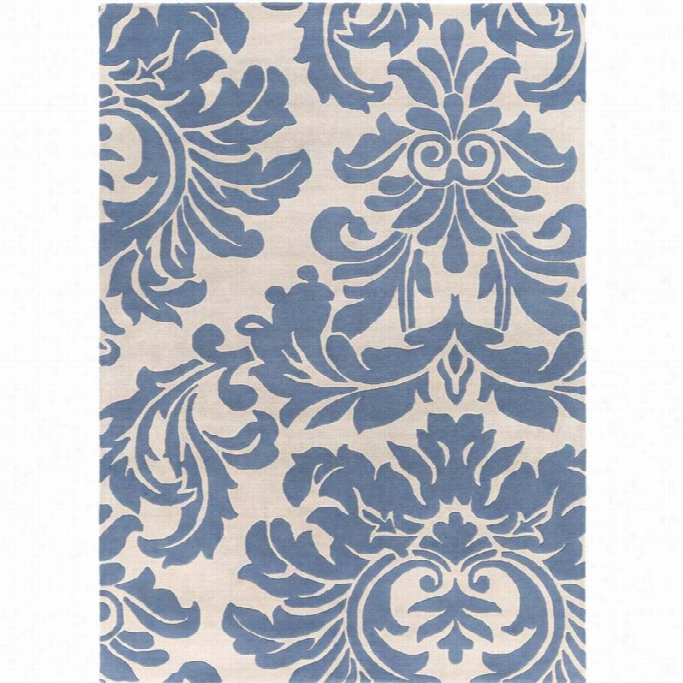 Surya Athena 8' X 11' Handful Tufted Wool Rug In Blue And Gray