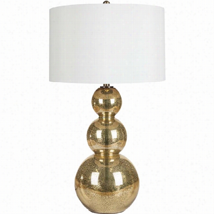 Surya  Glass Table Lamp  In Ivory