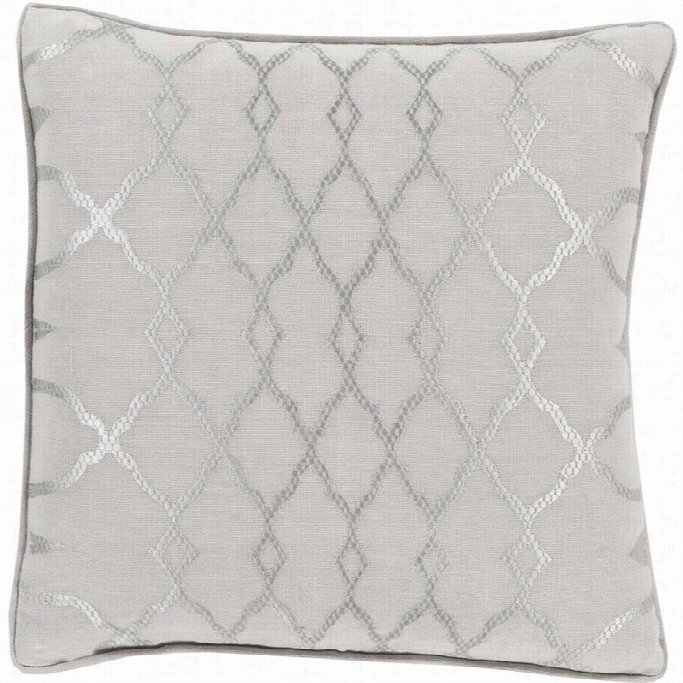 Surya Lydia Poly Fill 18 Square Pillow In Ivory