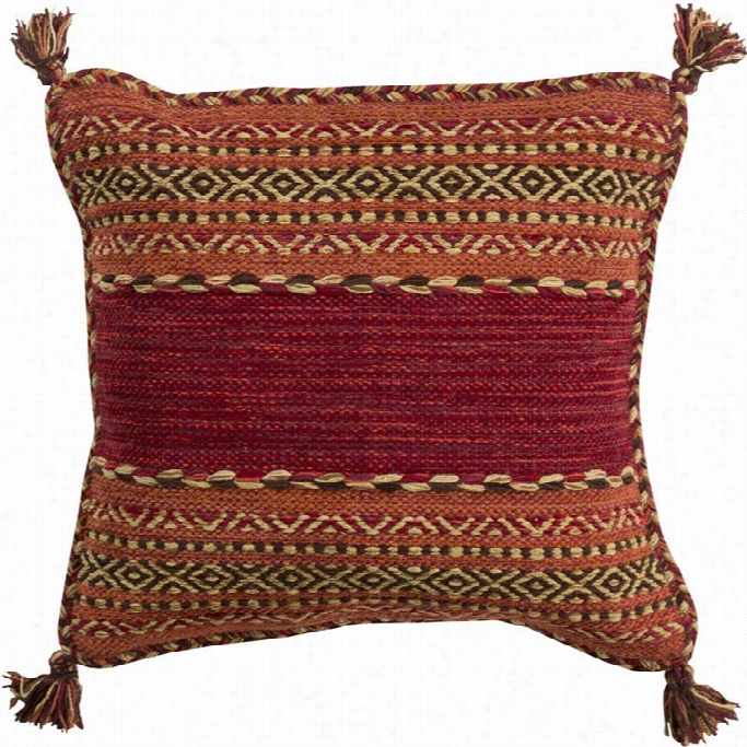 Surya Trenza Down Fill 2 2square Pillow I Nred