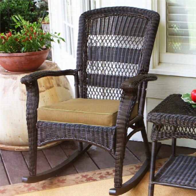 Tortuga Portside Planta Tion Rocking Chair In Dark Roast