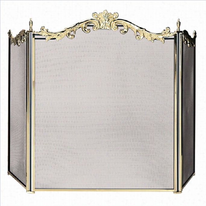 Uniflame 3 Fold Cast Solid Rass Screen