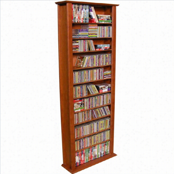 Presume Horizon 76 Tall Cd Dvd Wall Media Storage Rack-blaack