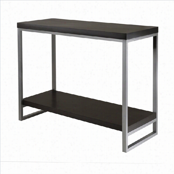 Winsome Jared Conssole Table Enamel Steel Tube In  Darkness Espresso Finish