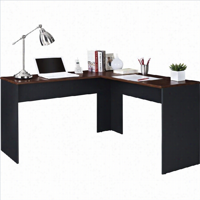 Altra Furniture The Works L Shaped Desk In Cherry And S1at Ggray