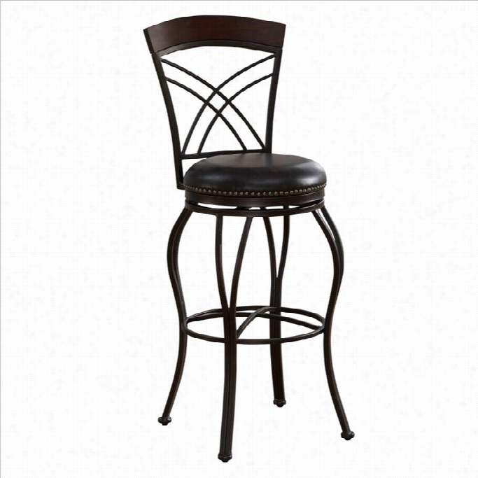 American Heritage Billiard Caprice 30 Bar Height Stool In Pepper