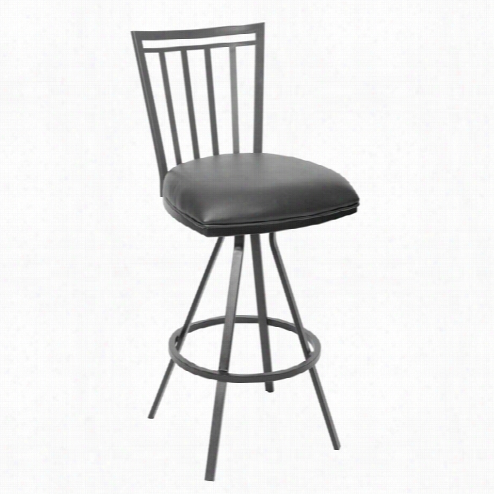 Armen Living Aida 26 Transitional Bar Stool In Gr Ay