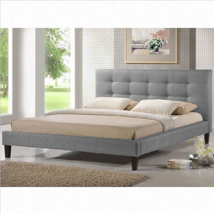 Baxton Studio Quincy Queeen Pplatform Bed In Grey