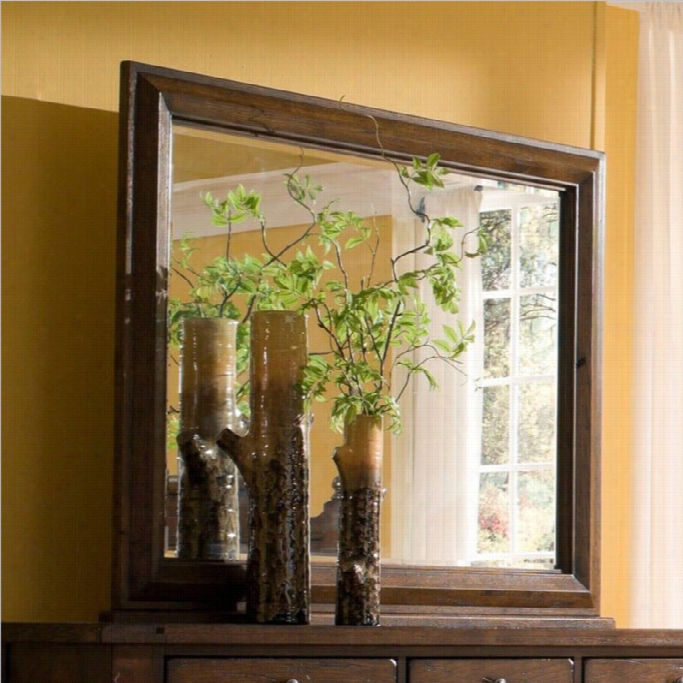 Bryohill Attic Heirlooms Oak Stain Dresser Mirror-natural Oak Stain
