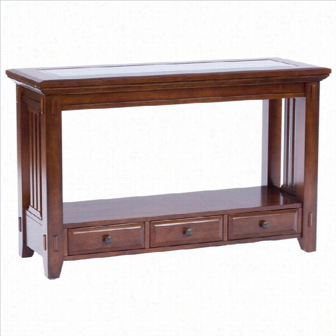 Broyhill Vantana Sofa Table In Goldeb Brown