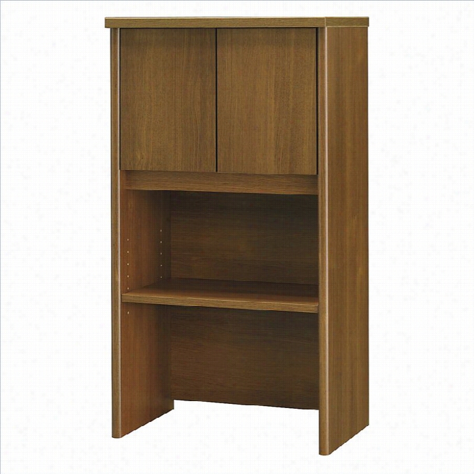 Bush Bbf Series C 24w Hutch In Warm Oak