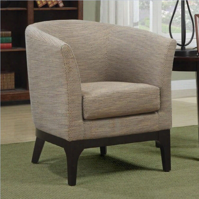 Coaster Accent Upholstered Club Barrel Chair In Beige