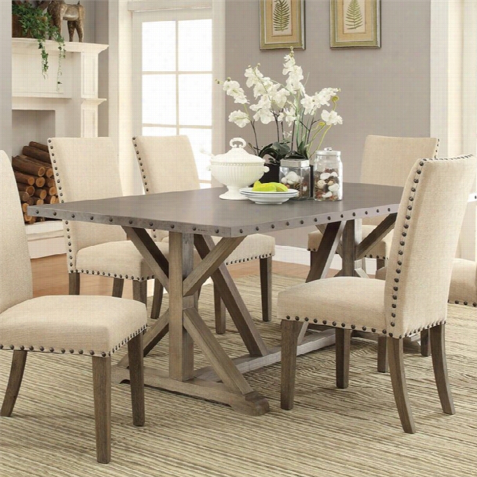 Coaster Webber Transitional  Style  Dining Table In Driftwood