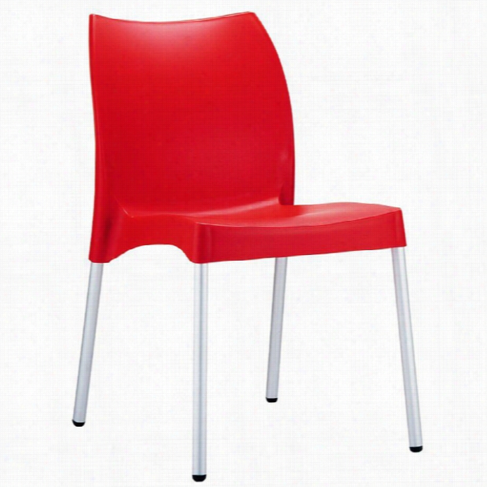 Compamia Vita Resin Outdoor Dining Chair In Red