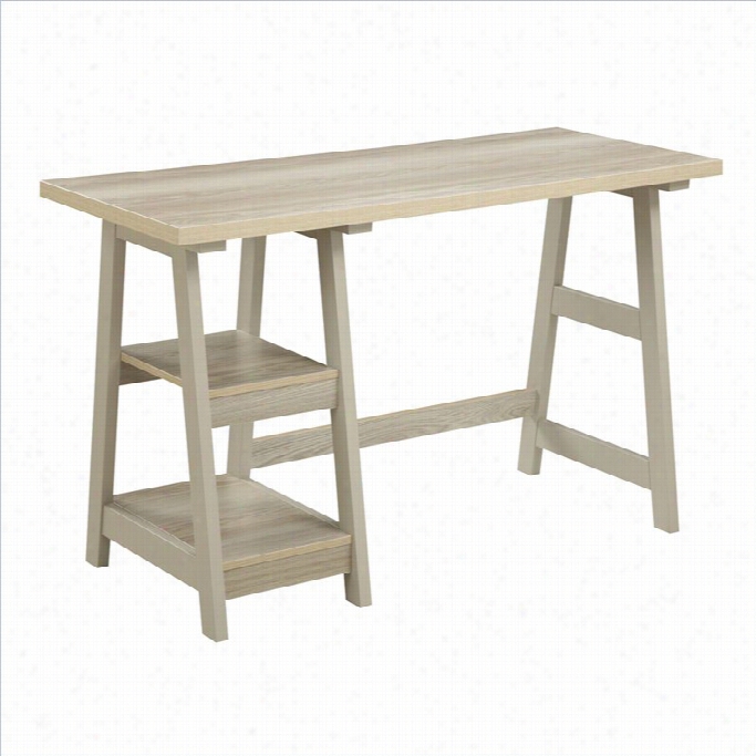 Commodiousness Concepts Designs2go Trestle Desk - Weathered White