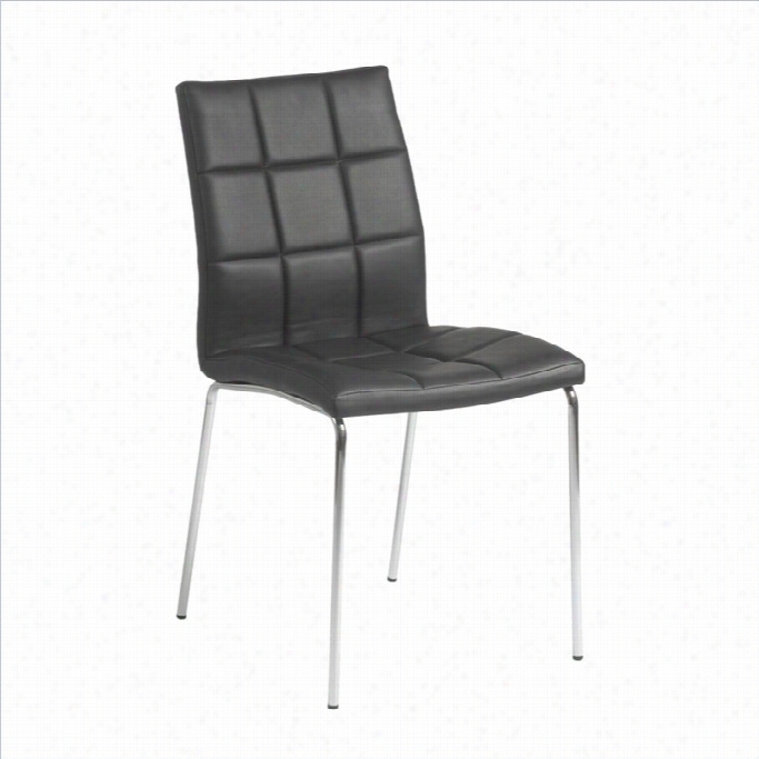 Eurostyle Cyd Dining Chair In Black/chrome