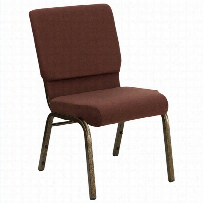 Momentary Blaze Furniture Hercules Church Stacking Guest Chair In Brown And Gold