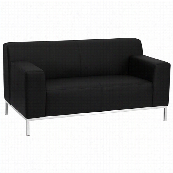 Flash Furniture Heercules Definity Series Love Seat In Black