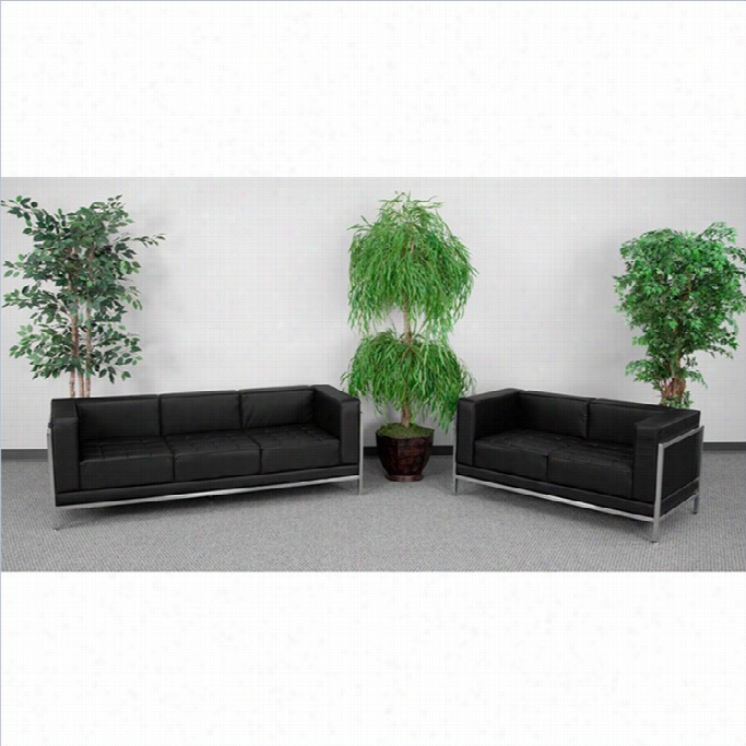 Flash Furniture Hercules Imagination Sofa And Love Seat Set In Dark