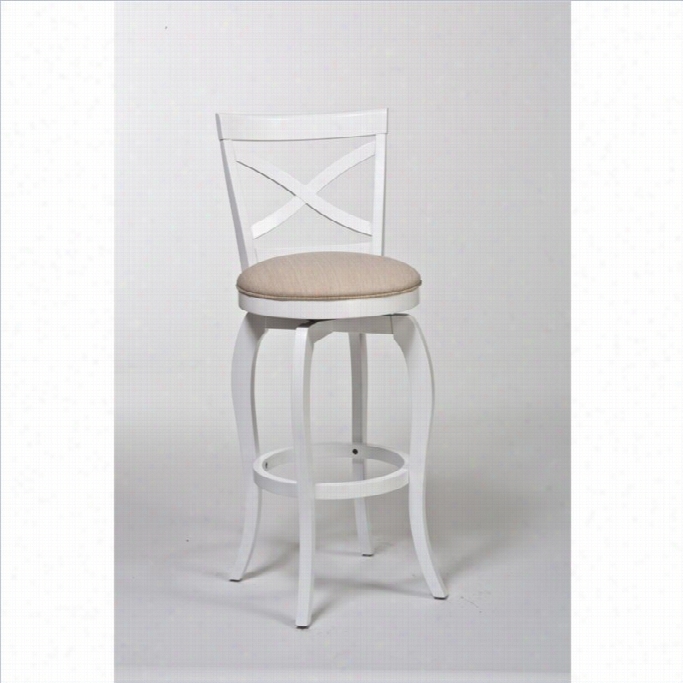 Hillsdale Ellendale 25.25 Wivel Counter Stool In White