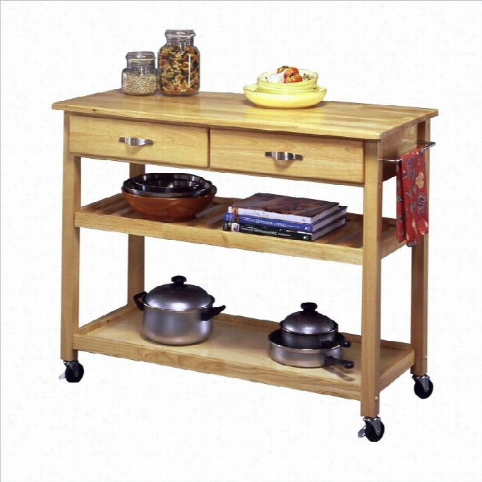 Home  Styles Furnit Ure Solid Wpo Dtop Kitchen Cart In Natural