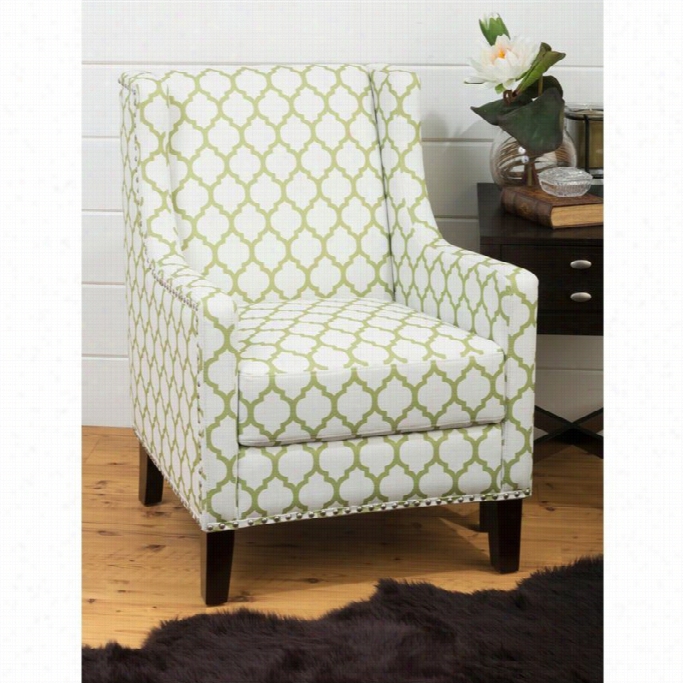 Jofr An  Jeanie Accent Chair In Chic White And Avocado