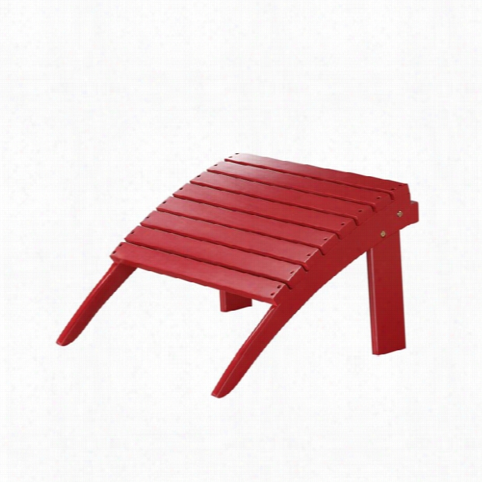 Linon Adirondack Ottoman In Red