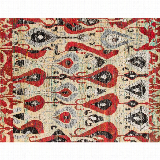 Loloi Giselle 2' X 3' Hand Knotted Silk Rug In Spice