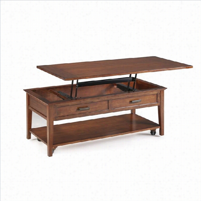 Magnussen Secrete Bay Wood Starter Cocktail Table With  Faux Drawers