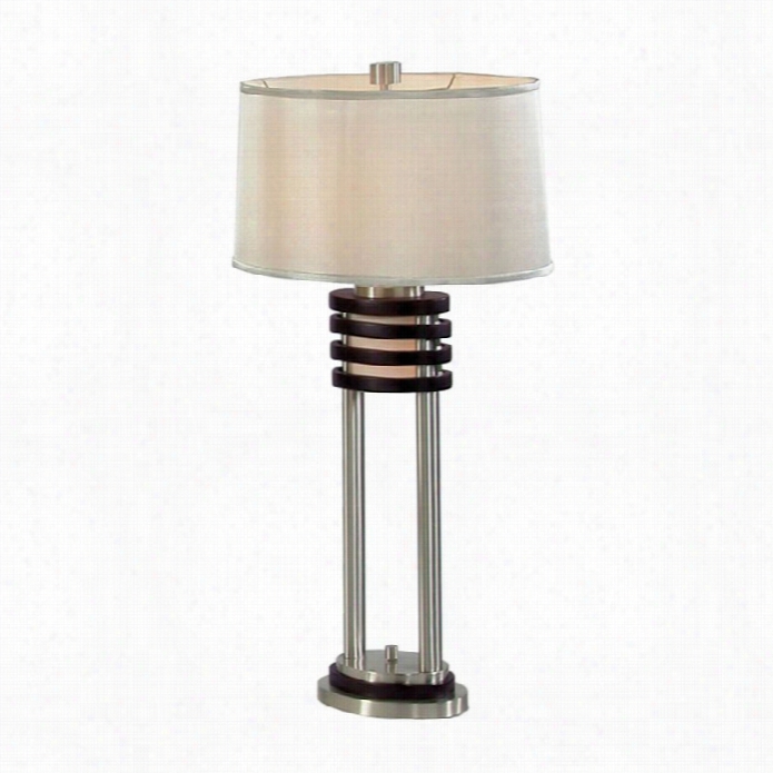 Nova Lighting Kobe Modern Table Lamp In Brushed Nickel