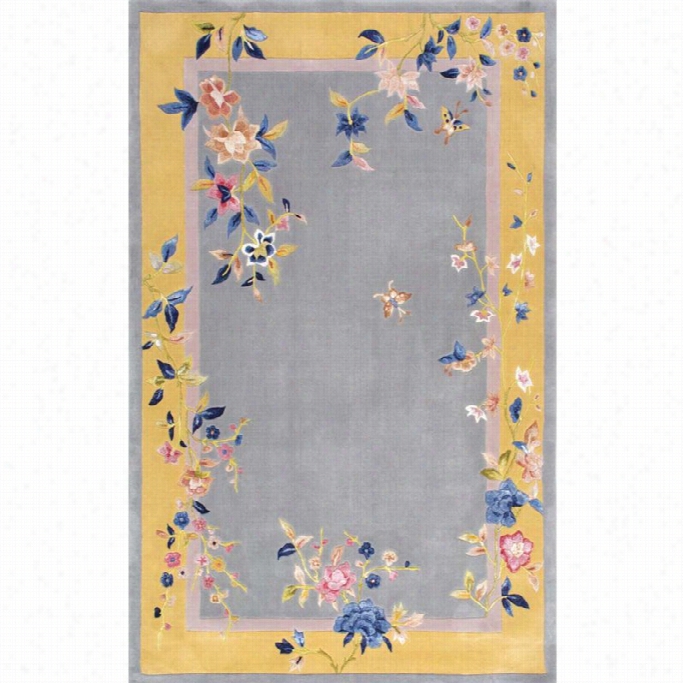 Nuloom 5'x  8' Chirography Tufted Chinese Art Deco Rug In Gray