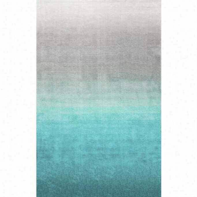 Nluoom 9' X 12' Handmade Ombre Shag Rhg In Turquoise