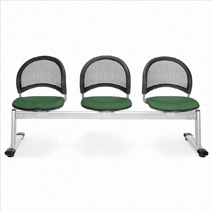 Ofm Moon 3 Bem Seeating With Seats In Forest Green