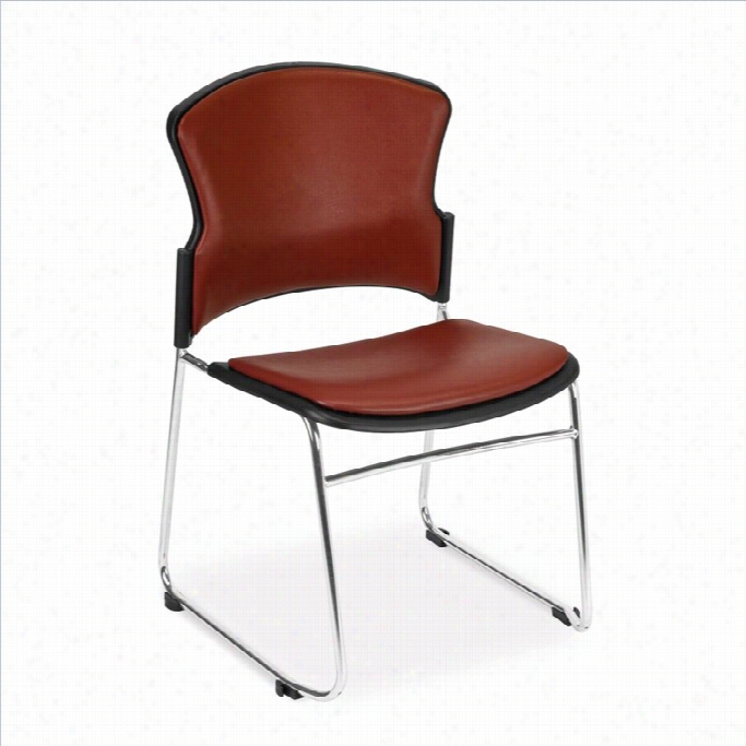 Ofm Multi-use Vinyl Seat And Back Stacker In Wine