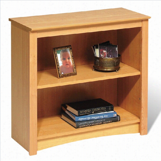 Prepac Sonomaa 2 Shelf 29h Wood Bookcase In Maple