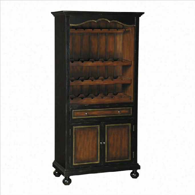 Pulaski Accents Wine Cabinet In Distr Essed Black