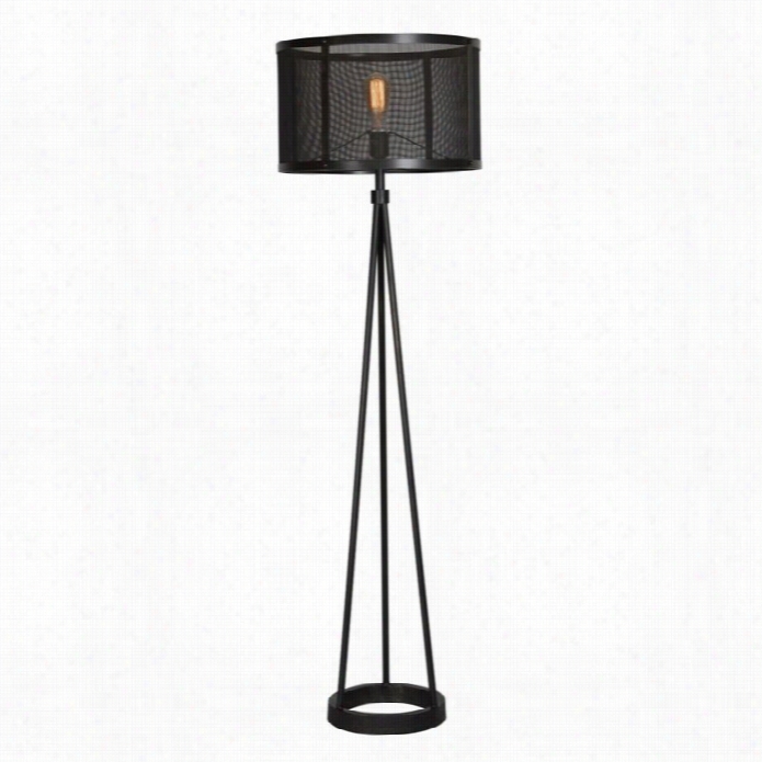 Renwil Livingstone Floor Lamp In  Black