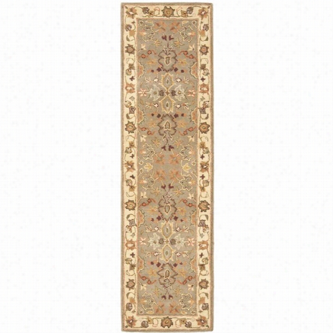 Safavieh Hertage Light Green Trsditional Rug - Runner 2'3  18'