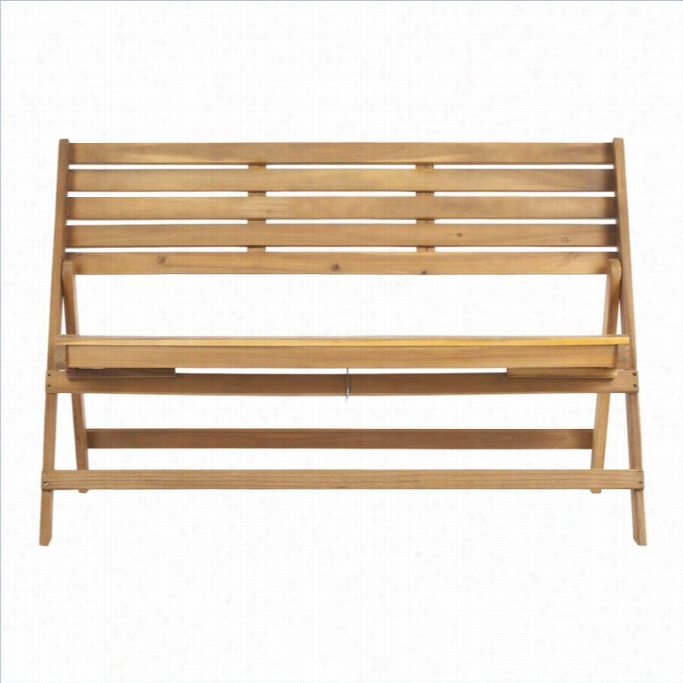 Safavieh Luca Hardness And Acacia Wood Folfing Bench In Teak Colro