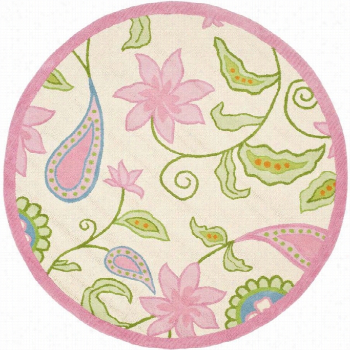 Safavieh Safavieh Kids Ivory Novelty Rug - Round 8'